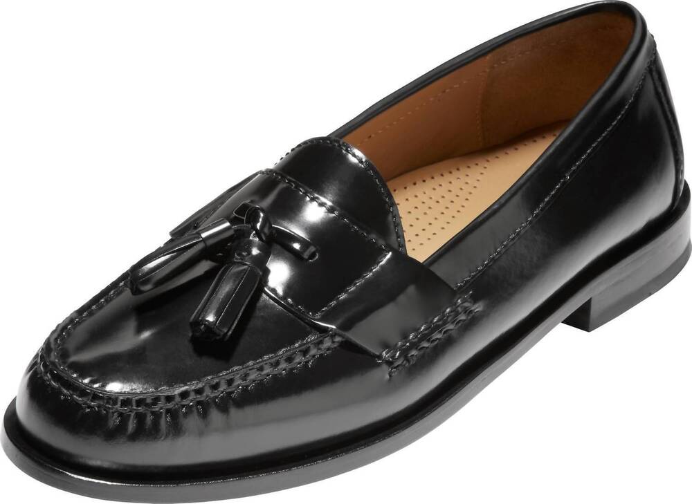 NEW COLE HAAN men's dustin tassel loafer in black
